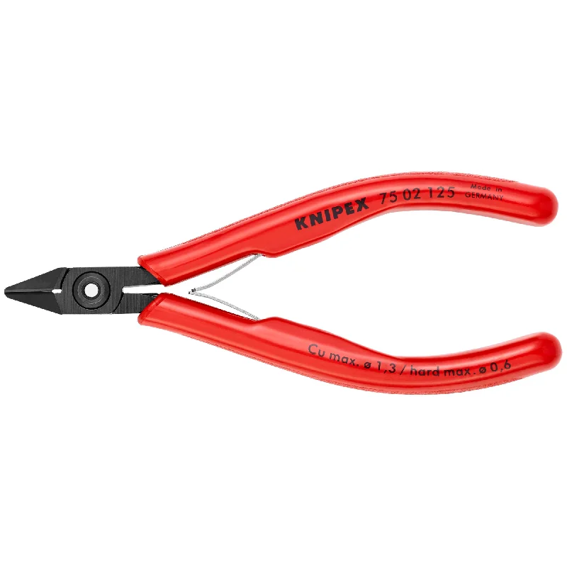 High-strength pliers for automotive repairs-Knipex 75 02 125 5" Electronics Diagonal Cutters