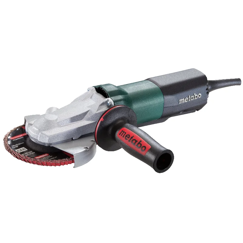 Angle grinders with multiple attachments for various applications-Metabo WEPF 9-125 4.5-5" Flat Head Grinder - 613069420