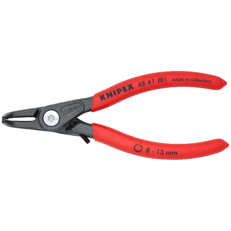 Heavy-duty pliers for tough tasks-Knipex 48 41 J01 5 1/4" Internal 90° Angled Precision Snap Ring Pliers-Limiter