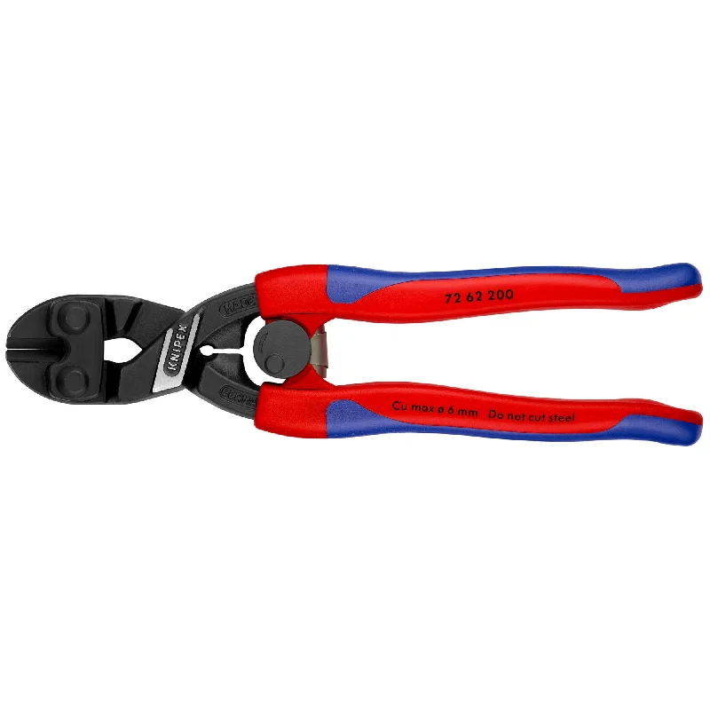 Locking pliers for a secure grip-Knipex 72 62 200 8" High Leverage Flush Cutter for Plastic and Soft Metal