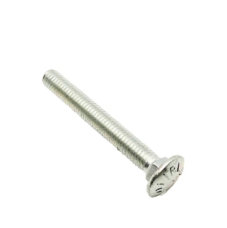 Bolts with tamper-proof designs for security-3/8-16 X 3in UNC Grade 5 Full Thread Carriage Bolt Clear Zinc