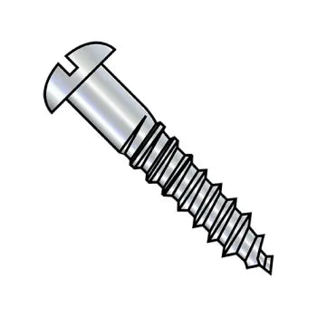 Screws for use in kitchen and bathroom fixtures-2-26 x 1/2 Slotted Round Full Body Wood Screw Zinc Plated