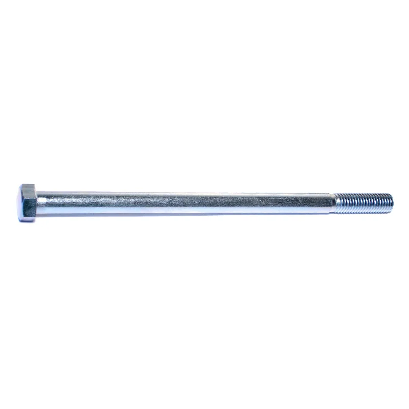 Corrosion-resistant bolts for outdoor construction-1/2"-13 x 9" Zinc Plated Grade 2 / A307 Steel Coarse Thread Hex Bolts