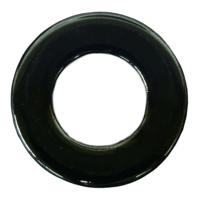 Flat washers for vehicle assembly-1/4" x 1/2" Black Chrome Plated Grade 2 Steel AN Washers (15 pcs.)