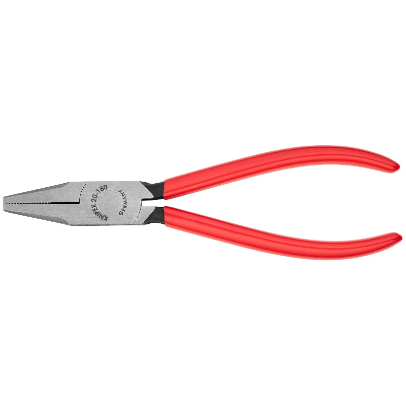 Fine-tipped pliers for intricate jewelry repairs-Knipex 20 01 180 7 1/4" Flat Nose Pliers