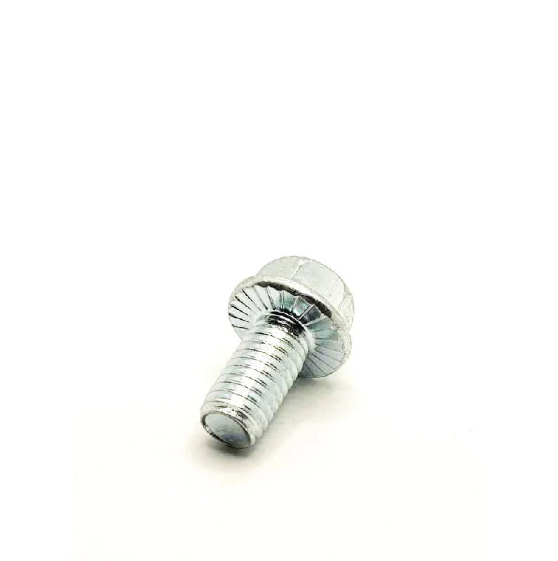 Bolts for securing roof trusses and beams-3/8-16 X 3/4in UNC Grade 5 Serrated Flange Bolt Clear Zinc