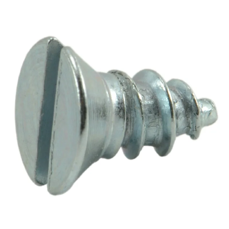 Screws for computer and electronic device repairs-#4 x 1/4" Zinc Plated Steel Slotted Flat Head Wood Screws (96 pcs.)