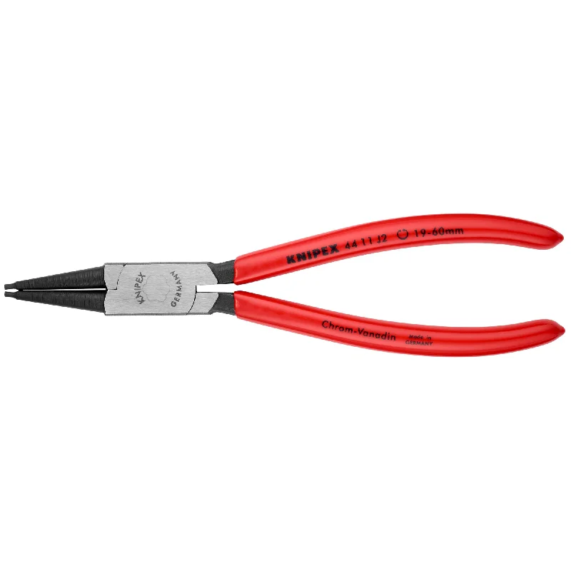 Durable pliers for metalworking and fabrication-Knipex 44 11 J2 7 1/4" Internal Snap Ring Pliers-Forged Tips