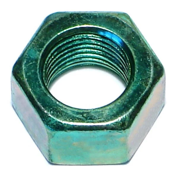 Flange nuts for mounting components on flat surfaces-1/2"-20 Green Rinsed Zinc Plated Grade 5 Steel Fine Thread Hex Nuts (142 pcs.)