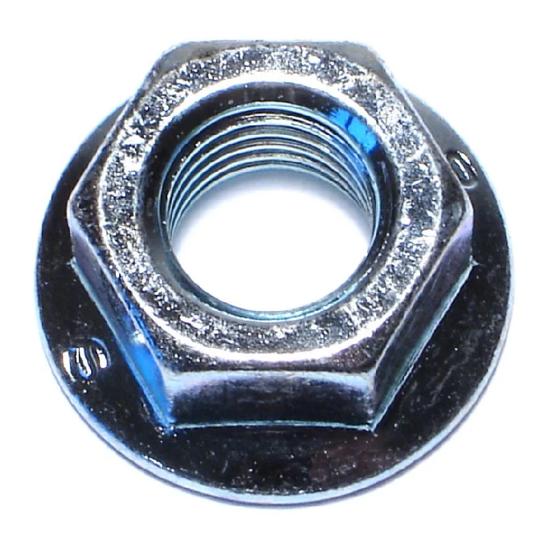 Coupling nuts for joining long threaded rods-12mm-1.75 Zinc Plated Class 8 Steel Coarse Thread Flange Nuts (6 pcs.)