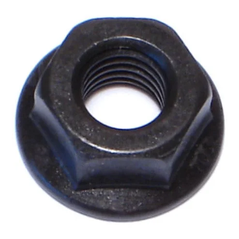 Hex nuts with metric threads for precision use-8mm-1.25 Black Phosphate Class 10 Steel Coarse Thread Flange Nuts