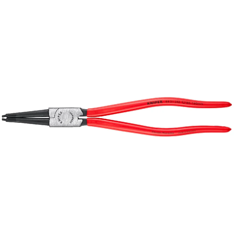 Heavy-duty pliers for mechanics and auto repair shops-Knipex 44 31 J42 12 1/4" Internal 45° Angled Snap Ring Pliers-Forged Tips