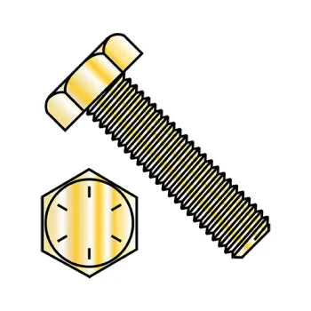 Stainless steel bolts for marine applications-JFAST 3164BHT8 - 5/16-18X4  Hex Tap Bolt Grade 8 Fully Threaded Zinc Yellow, Case Quantity: 
400