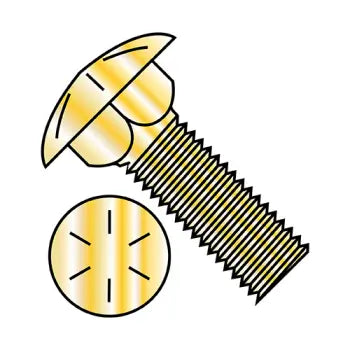 Bolts for securing fences and gates-JFAST 3132C8 - 5/16-18X2  Carriage Bolt Grade 8 Fully Threaded Zinc Yellow, Case Quantity: 
775