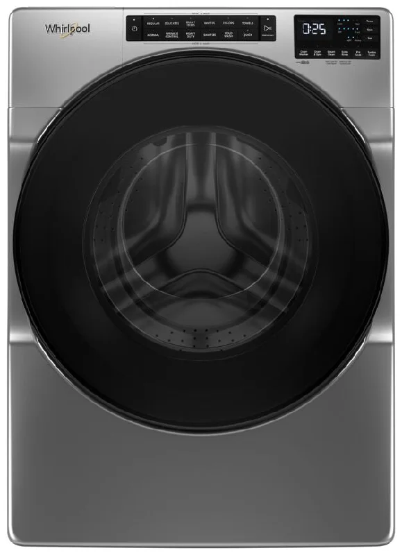 Washers for sealing gaskets in mechanical systems-Whirlpool Chrome Shadow Front-Load Washer with Quick Wash (5.2 cu. ft.) - WFW5605MC