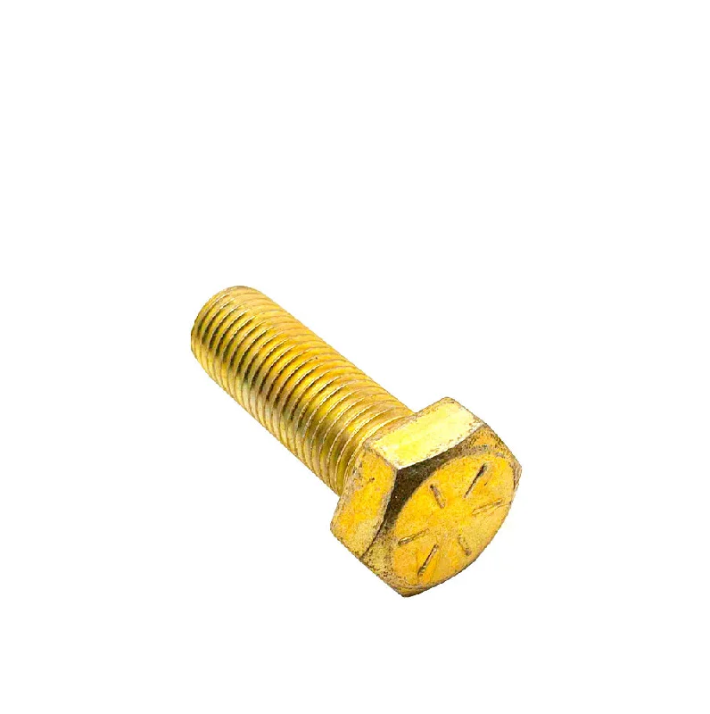 High-tensile bolts for high-stress environments-1-8 x 3in UNC Grade 8 Hex Cap Screw Yellow Zinc