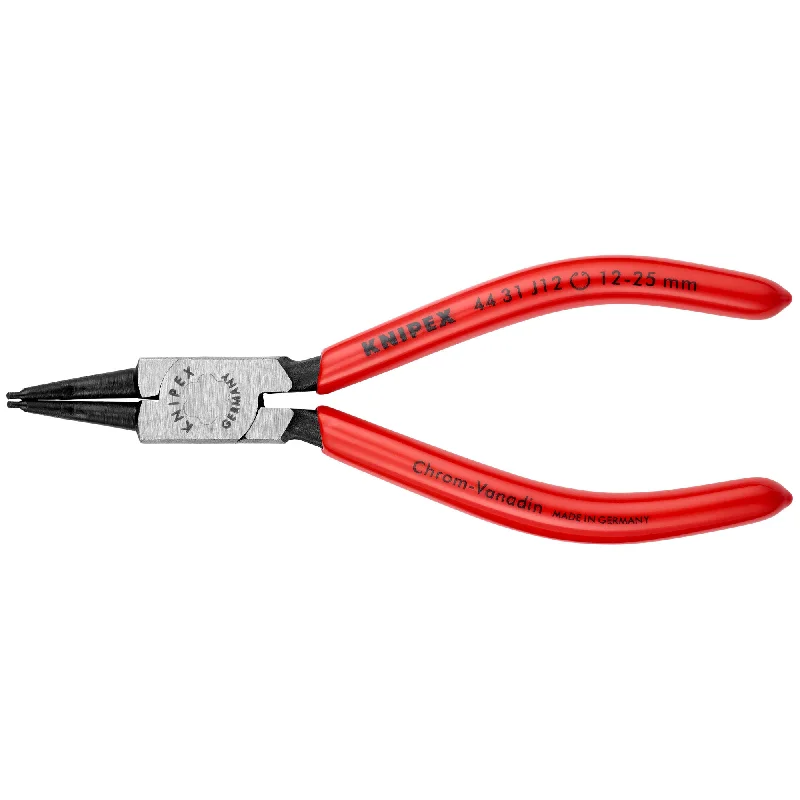 Pliers with durable steel construction for lasting performance-Knipex 44 31 J12 SBA 5 1/2" Internal 45° Angled Snap Ring Pliers-Forged Tips