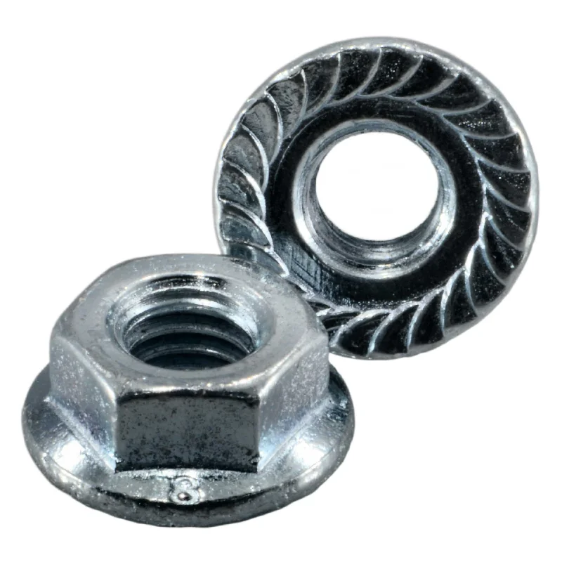 Square nuts for providing strong grip-6mm-1.0 Zinc Plated Class 8 Steel Coarse Thread Serrated Flange Nuts