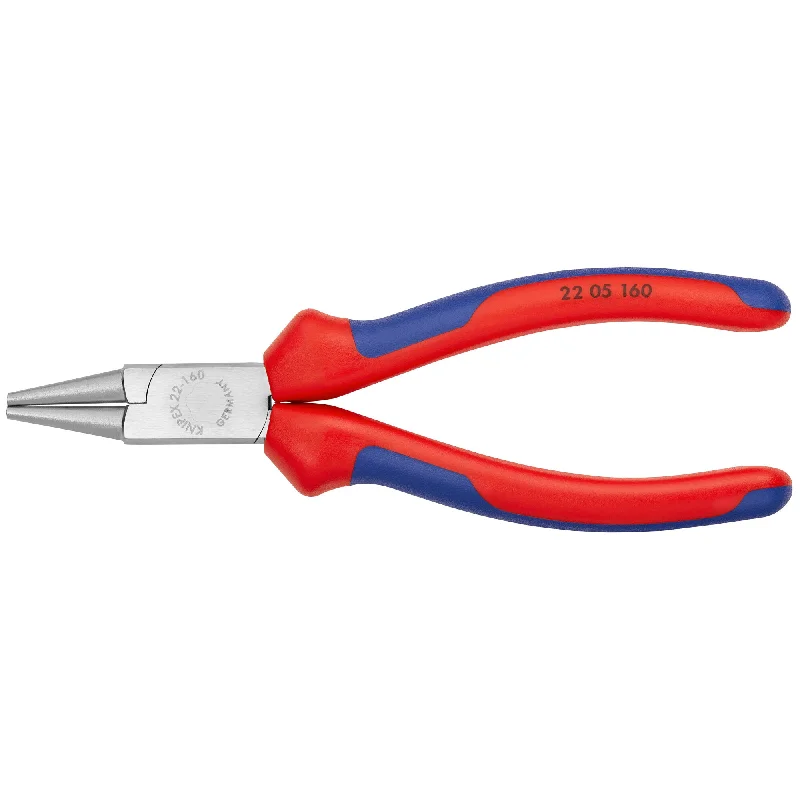 Pliers with built-in wire crimping capabilities-Knipex 22 05 160 6 1/4" Round Nose Pliers