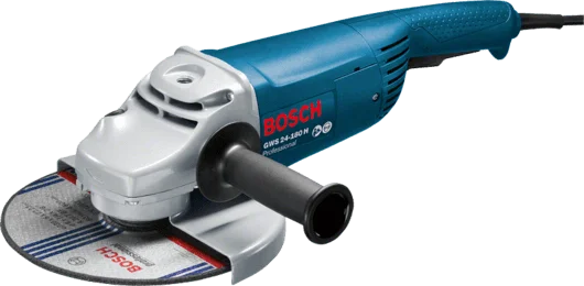 Angle grinders for polishing concrete floors-Bosch Angle Grinder, 180mm, 2400W, GWS24-180H Professional