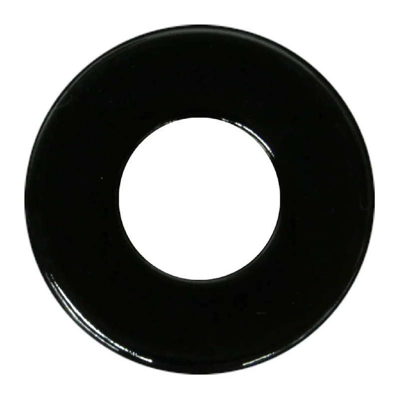 Washers for preventing rust and corrosion-1/4" x 9/32" x 5/8" Black Chrome Grade 2 SAE Flat Washers (12 pcs.)