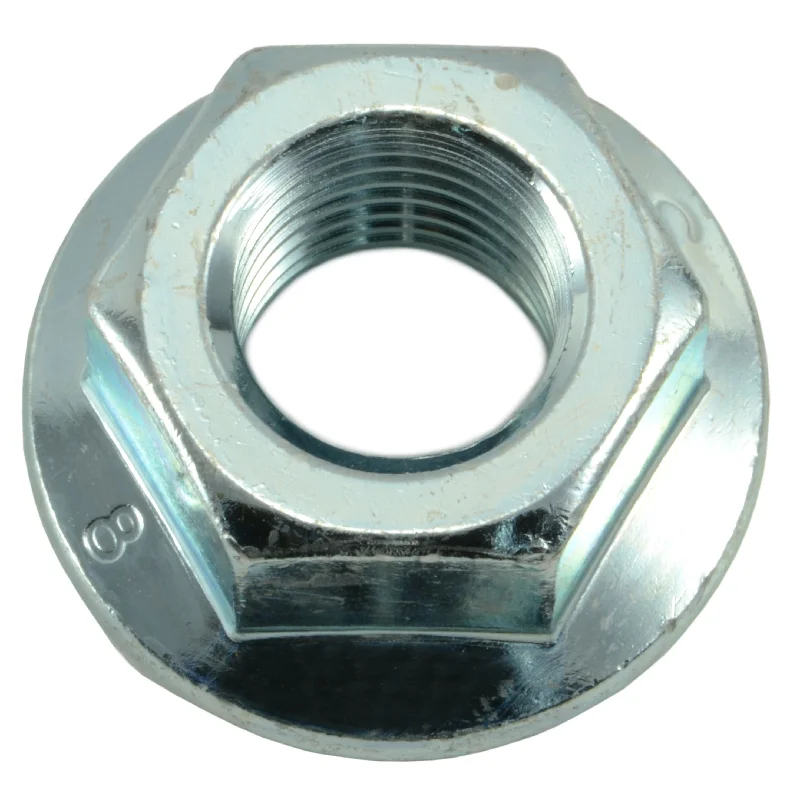 Stainless steel locking nuts for secure fastenings-20mm-2.5 Zinc Plated Class 8 Steel Coarse Thread Flange Nuts