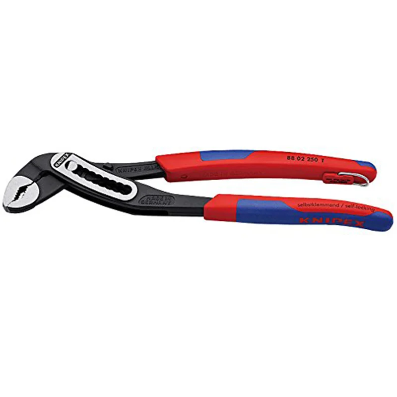 Utility pliers with wide jaw for diverse tasks-Knipex 88 02 250 T BKA Water Pump Pliers "Alligator" with Tether Attachment Pt.