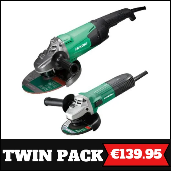 Best angle grinders for cutting and grinding-HiKOKI 4 1/2'' & 9'' Angle Grinder Twin Pack (230v)