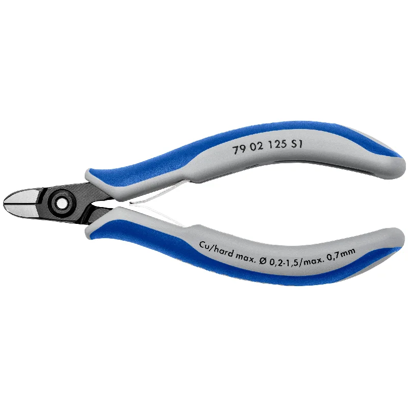 Specialty pliers for HVAC system repairs-Knipex 79 02 125 S1 5" Aviation Round Nose Diagonal Cutters