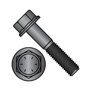 Bolts for securing electrical panels-JFAST 3156BF - 5/16-18X3 1/2  Hex Head Flange Non Serrated Frame Bolt IFI-111 2002 Grade 8 Black Phosphate, Case Quantity: 
500