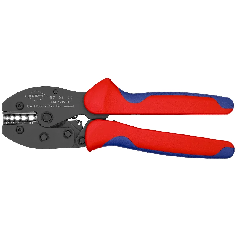 Multi-use pliers for gardening and outdoor tasks-Knipex 97 52 30 8 1/2" Crimping Pliers For Non-Insulated Crimp Connectors