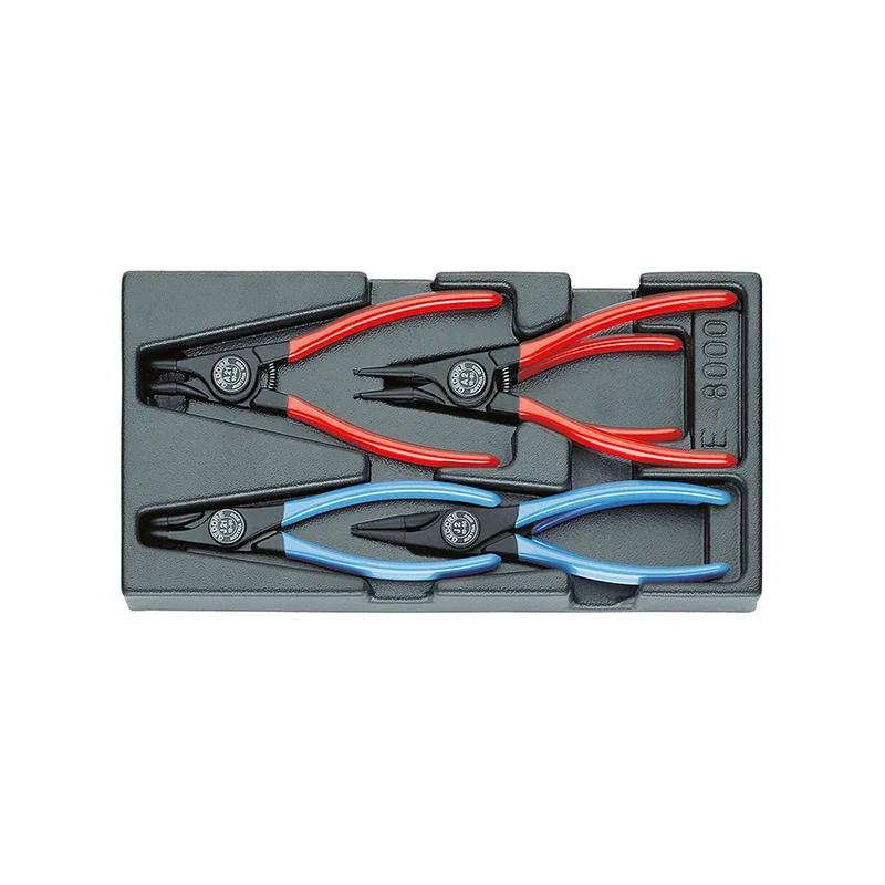 Soft-handled pliers for non-slip, comfortable grip-GEDORE 1500 ES-8000 Circlip pliers in 1/3 ES tool module