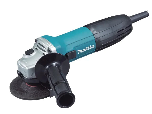 Angle grinders with multiple attachments for various applications-Makita GA4030R 100mm Anti-Restart Angle Grinder 720W 110V