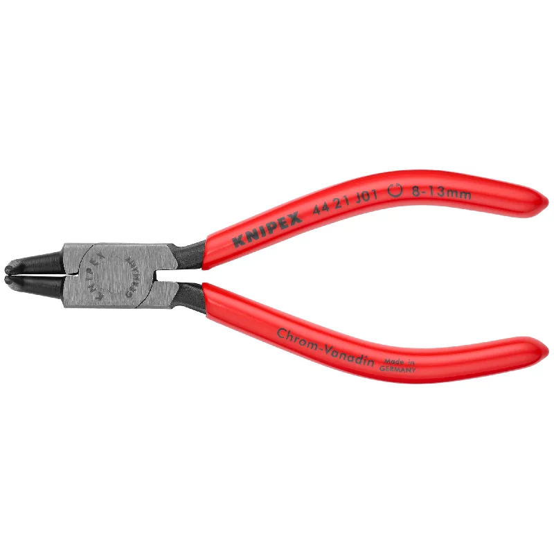 Needle nose pliers for delicate tasks-Knipex 44 21 J01 5 1/8" Internal 90° Angled Snap Ring Pliers-Forged Tips