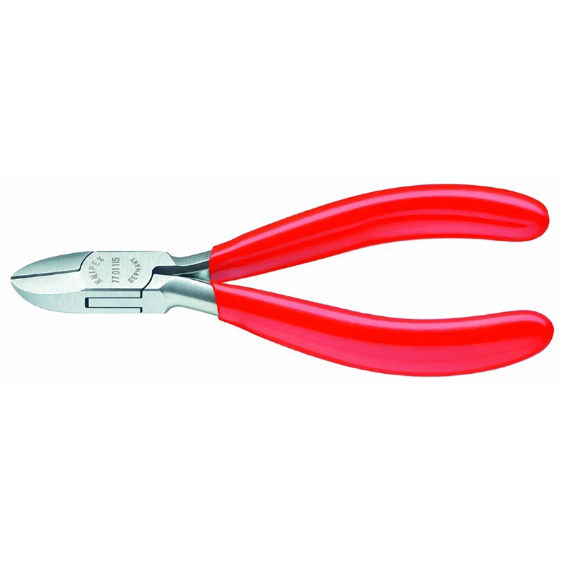 Long nose pliers for precise bending-KNIPEX 77 01 130 Electronics Diagonal Cutters