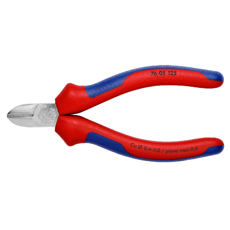 Pliers with wire-cutting features for efficiency-Knipex 76 05 125 5" Diagonal Cutters