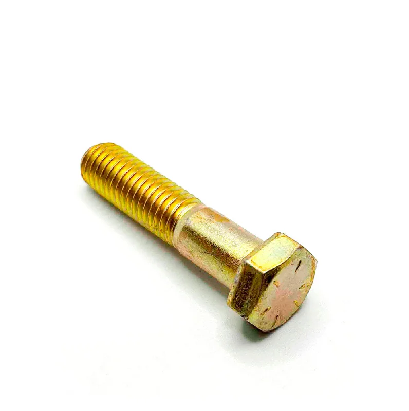 Stainless steel bolts for kitchen fittings-1/2-13 x 2-1/4in UNC Grade 8 Hex Cap Screw Yellow Zinc