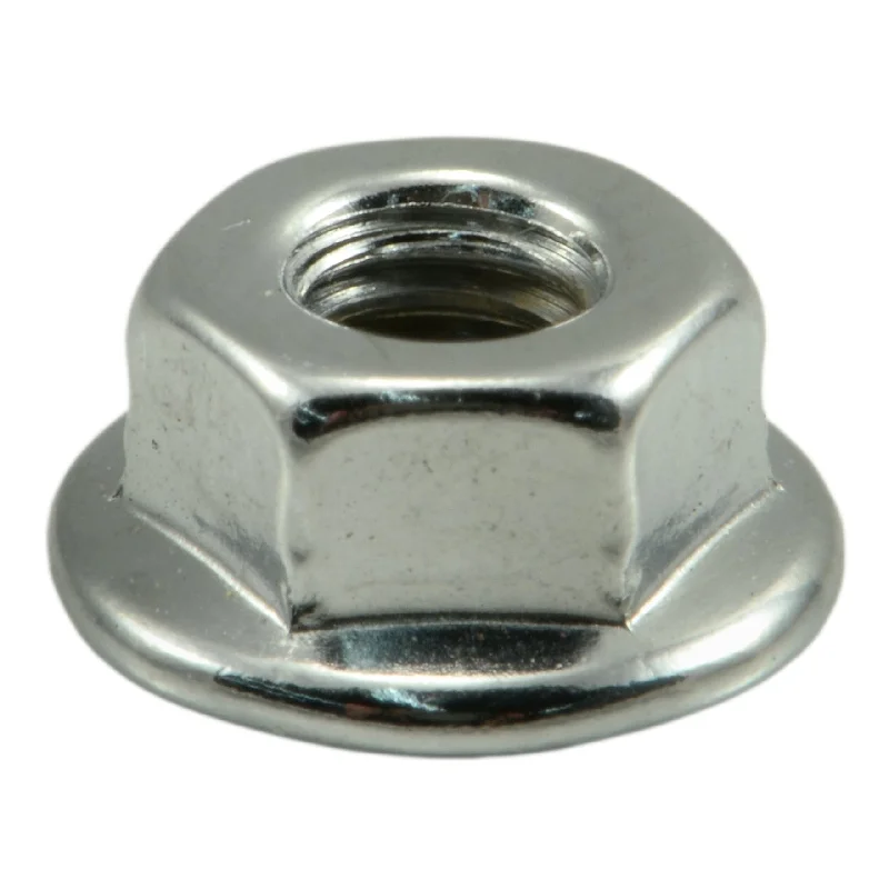 Hex nuts for securing metal plates-4mm-0.7 Chrome Plated Steel Coarse Thread Flange Nuts (12 pcs.)