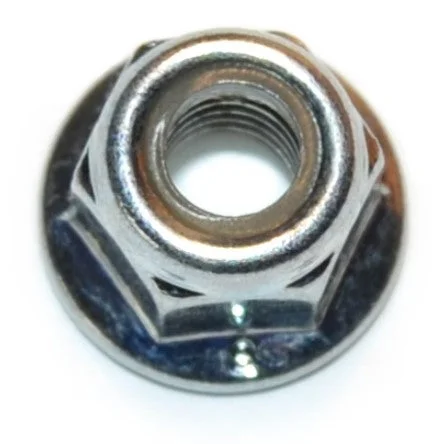 Hex nuts for securing metal plates-6mm-1.0 Zinc Plated Class 8 Steel Coarse Thread Flange Nylon Insert Lock Nuts