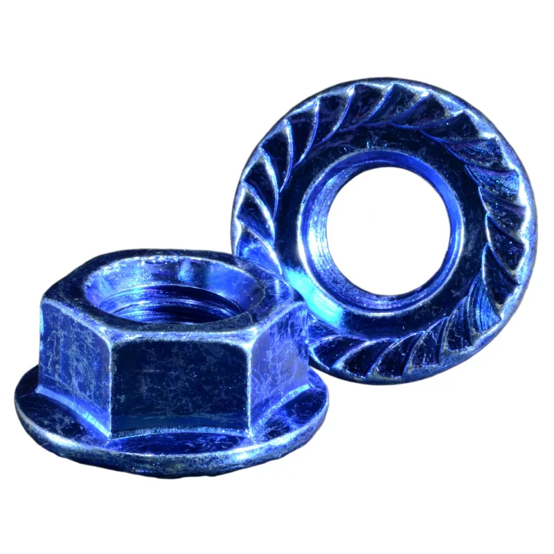 Alloy nuts for heavy equipment repairs-5/8"-11 Zinc Case Hardened Hex Flange Nuts (56 pcs.)