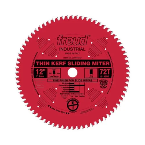 Metal cutting saw blades for heavy-duty use-Freud LU91R012 12 x 72 x 1 ATB Perma-Shield Saw Blade