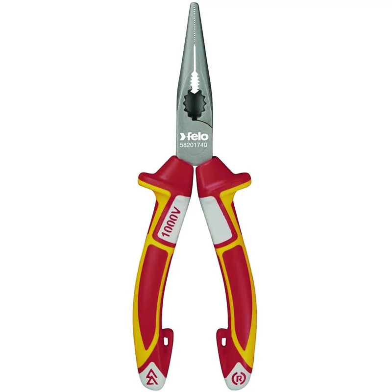 Universal pliers for various home and repair tasks-Felo 0715763799 Chain Nose Radio Pliers, VDE X 6-3/4"