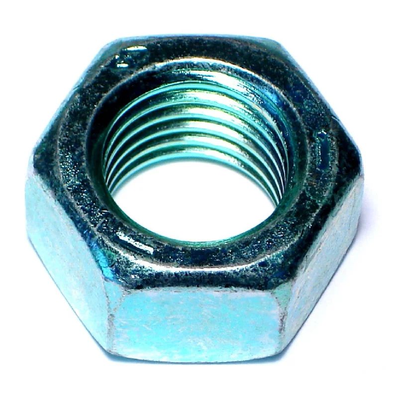 T-bolt nuts for secure fastening of brackets-7/8"-9 Green Rinsed Zinc Plated Grade 5 Steel Coarse Thread Hex Nuts (53 pcs.)