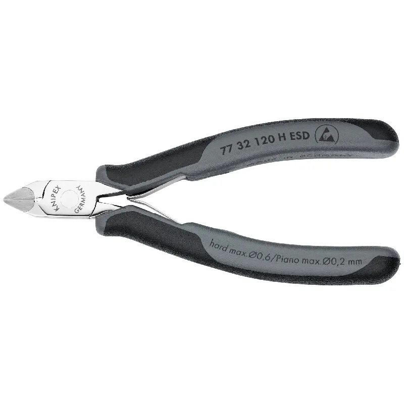 Universal pliers for various home and repair tasks-Knipex 77 32 120 H ESD 4 3/4" Electronics Diagonal Cutters-Carbide Metal Cutting Edges-ESD Handles