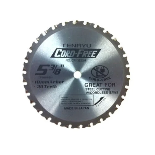 Adjustable saw blades for cutting different materials-Tenryu CF-13530M 5-3/8 30T Carbide/Metal Blade