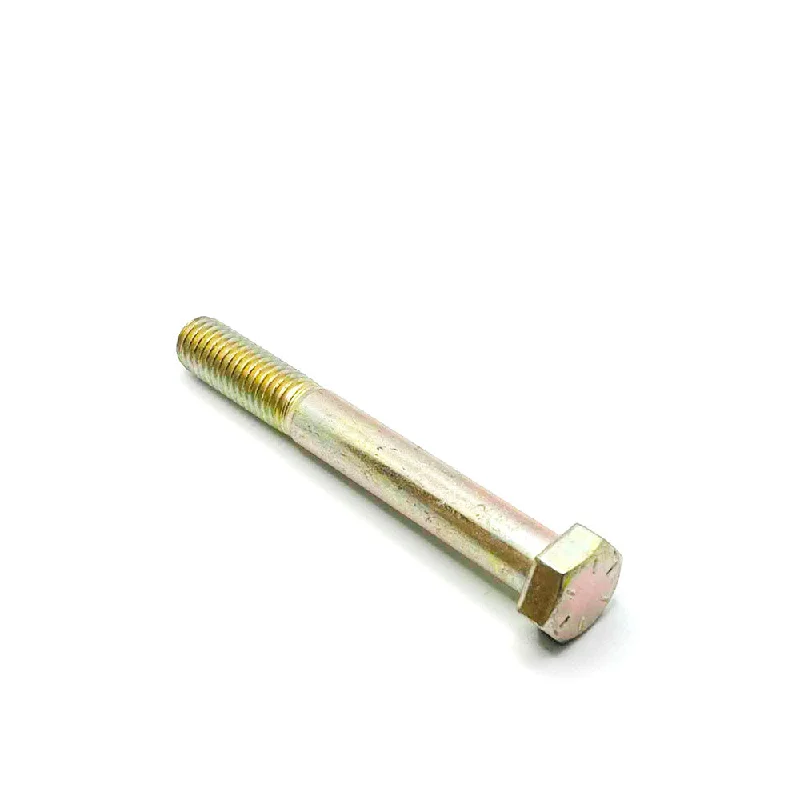 Low-profile bolts for compact installations-1/2-13 x 4in UNC Grade 8 Hex Cap Screw Yellow Zinc