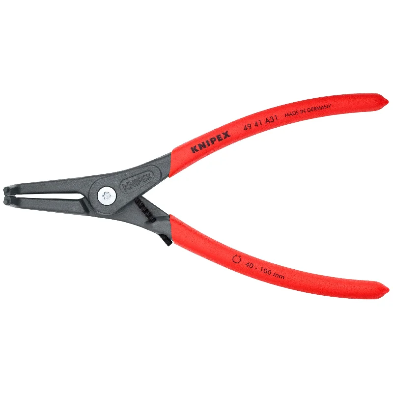 Pliers for wire bending and twisting in construction-Knipex 49 41 A31 8 1/2" External 90° Angled Precision Snap Ring Pliers-Limiter