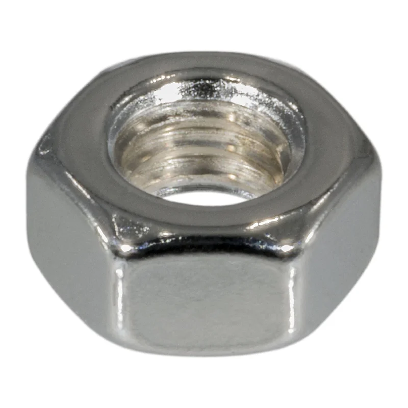 Self-locking nuts for permanent fastening-1/4"-20 Chrome Plated Grade 5 Steel Coarse Thread Hex Nuts