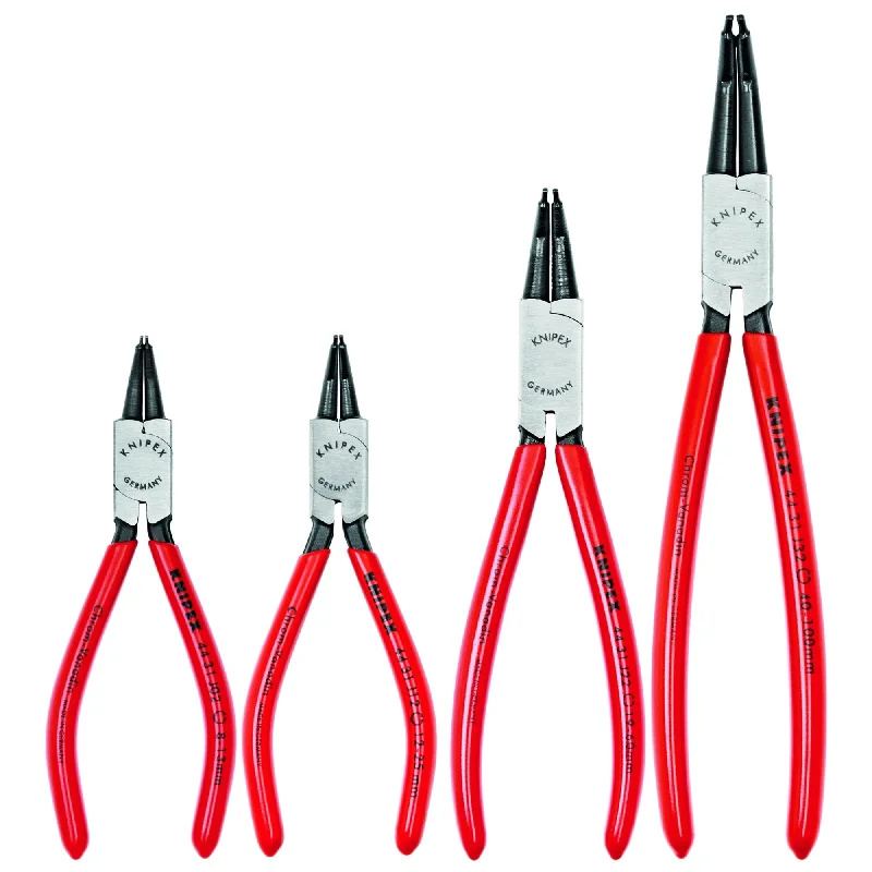 Pliers for heavy-duty welding and metalworking projects-Knipex 9K 00 19 01 US 4 Pc Internal Snap Ring Set-45 Degree