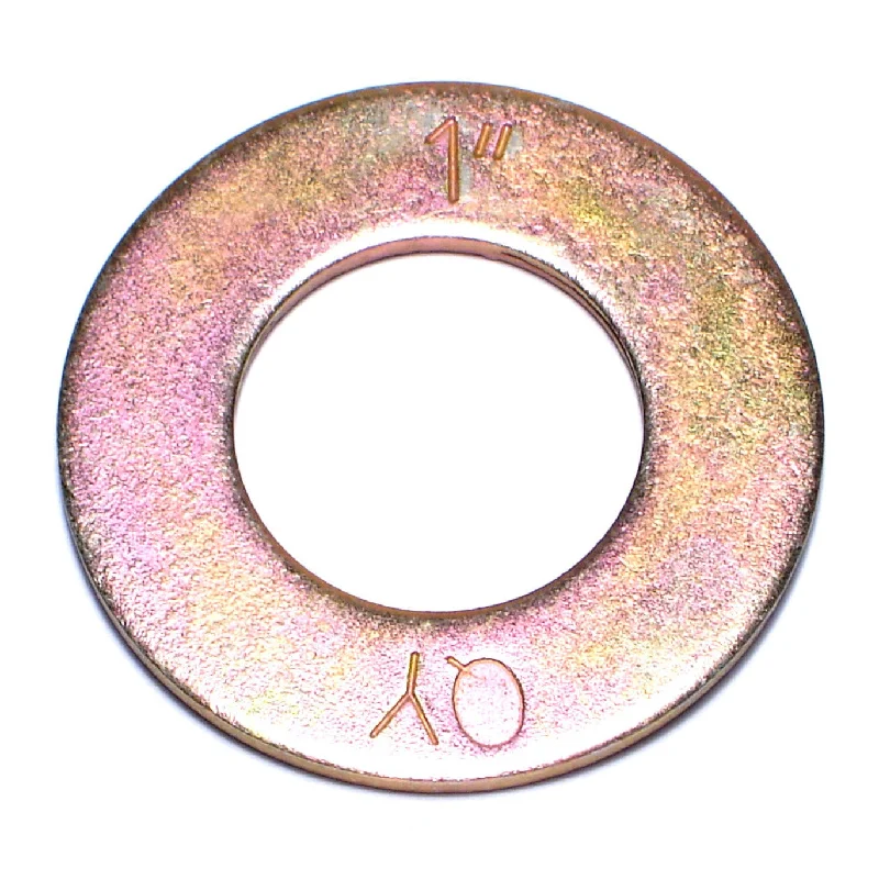 Washers for marine and offshore installations-1" x 1-1/16" x 2" Zinc Grade 8 SAE Flat Washers (5 pcs)